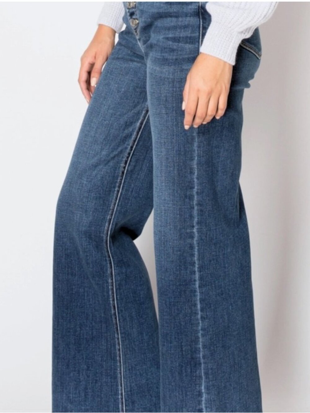 ARTEMIS VINTAGE Women's EUC Button-Fly High Rise Wide Leg Jeans | Size 5/26 - Picture 5 of 14